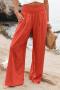 new casual plus-size slight stretch16-color high-waist wide-leg pants_Black_White_Gray_Pink_Red_Light Green_Dark Green_Sky Blue_Blue_Dark Blue_Purple_Darkviolet_Beige_Khaki _Brown_Neon Orange