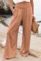 new casual plus-size slight stretch16-color high-waist wide-leg pants_Black_White_Gray_Pink_Red_Light Green_Dark Green_Sky Blue_Blue_Dark Blue_Purple_Darkviolet_Beige_Khaki _Brown