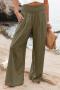 new casual plus-size slight stretch16-color high-waist wide-leg pants_Black_White_Gray_Pink_Red_Light Green_Dark Green