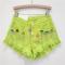 stylish non-stretch rhinestone tassel all-match denim shorts(size run small)_Pink_Orange_Light Green
