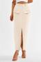 xs-xl stylish office lady slight stretch 5 colors slit midi skirt_Black_Dark Green_Beige