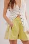 casual non-stretch batch printing loose shorts (only shorts)_Rose Red_Yellow