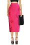 chic stylish high quality slight stretch 3d flower high waist midi skirt_Magenta