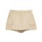casual non-stretch solid color high-waist skort_White_Khaki 