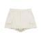 casual non-stretch solid color high-waist skort_White