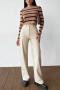 casual slight stretch pu solid color high-waist pocket pants_Black_Beige