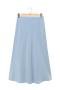 casual non-stretch satin 11 colors solid color high-waist midi dress_Black_Gray_Pink_Magenta_Yellow_Green_Sky Blue