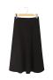 casual non-stretch satin 11 colors solid color high-waist midi dress_Black