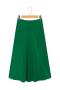 casual non-stretch satin 11 colors solid color high-waist midi dress_Black_Gray_Pink_Magenta_Yellow_Green