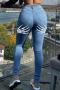 new stylish plus-size slight stretch fixed print 4-color denim pants_Black_Dark Gray_Sky Blue