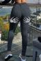 new stylish plus-size slight stretch fixed print 4-color denim pants_Black_Dark Gray