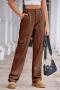 casual plus size non-stretch solid color 6-colors mid waist jeans_Black_Gray_Pink_Dark Green_Beige_Brown