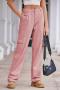 casual plus size non-stretch solid color 6-colors mid waist jeans_Black_Gray_Pink