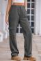 casual plus size non-stretch solid color 6-colors mid waist jeans_Black_Gray