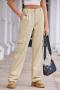casual plus size non-stretch solid color 6-colors mid waist jeans_Black_Gray_Pink_Dark Green_Beige