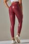 xs-xxl plus size pure color 6 colors pu leather stretch tight-fitting leggings_Black_Gray_Rose Red