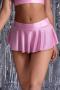 sexy slight stretch low-waist solid color mini skirt(size run small)_Black_White_Pink