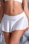 sexy slight stretch low-waist solid color mini skirt(size run small)_Black_White