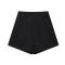 sexy non-stretch high-waist 4 colors solid color shorts_Black