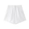 sexy non-stretch high-waist 4 colors solid color shorts_Black_White