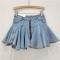 sexy slight stretch denim zip-up with lined all-match mini skirt(size run small)_Dark Gray_Sky Blue