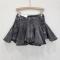 sexy slight stretch denim zip-up with lined all-match mini skirt(size run small)_Dark Gray