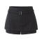 stylish non-stretch striped with belt skort(size run small)_Black
