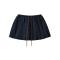 stylish slight stretch 4 colors pleated drawstring mini skirt(size run small)_White_Gray_Dark Blue