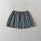 stylish slight stretch 4 colors pleated drawstring mini skirt(size run small)_White_Gray