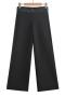 casual slight stretch sequin decor high-waist pants(size run small)_Black