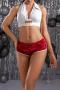 sexy slight stretch 7 colors sequins low waist shorts (only shorts)_Black_Red