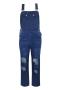 casual plus size non-stretch denim ripped overalls_Dark Gray_Blue_Dark Blue