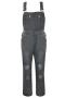 casual plus size non-stretch denim ripped overalls_Dark Gray