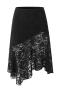 exquisite slight stretch see through lace with lined mini skirt(size run small)_Black
