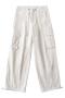 casual slight stretch pure color drawstring cargo pants(size run small)_Light Green_Beige
