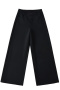 new casual slight stretch pure color pocket loose straight pants soze run small_Black