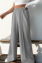 casual non-stretch 3-color patchwork high-waist wide-leg pants_Black_Gray_Dark Gray