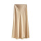 new slight stretch satin patchwork mercerized solid color slit midi skirts_Black_Gray_Rose Red_Green_Forest Green_Dark Green_Haze Blue_Dark Blue_Beige_Brown_Reddish Brown_Champagne