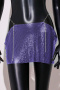 sexy solid color 6-colors metal sequins low waist mini skirt_Magenta_Green_Sky Blue_Blue_Purple