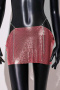 sexy solid color 6-colors metal sequins low waist mini skirt_Magenta_Green_Sky Blue_Blue_Purple_Rose gold