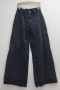 casual retro non-stretch high waist wide-leg all-match jeans(size run small)_Black
