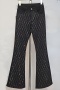 stylish slight stretch rhinestone decor micro flared jeans(size run small)_Black