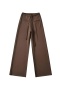 casual slight stretch 4 colors wide-leg straight sweatpants(size run small)_Black_Gray_Dark Gray_Brown