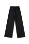 casual slight stretch 4 colors wide-leg straight sweatpants(size run small)_Black