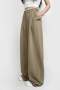 casual non-stretch contrast color loose pants(size run small)_Gray_Dark Gray_Dark Blue_Khaki
