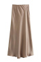 casual non stretch satin pure color high waist skirts_Black_White_Dark Gray_Pink_Red_Rose Red_Magenta_Green_Forest Green_Dark Green_Sky Blue_Haze Blue_Dark Blue_Purple_Beige_Khaki