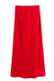 casual non stretch satin pure color high waist skirts_Black_White_Dark Gray_Pink_Red