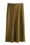 casual non stretch satin pure color high waist skirts_Black_White_Dark Gray_Pink_Red_Rose Red_Magenta_Green_Forest Green_Dark Green