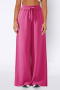 casual stretch 6 colors solid color drawstring stylish wide leg pants_Black_Gray_Dark Gray_Magenta
