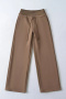 stylish slight stretch 5 colors high waist straight sweatpants(size run small)_Black_Gray_Dark Gray_Khaki _Brown